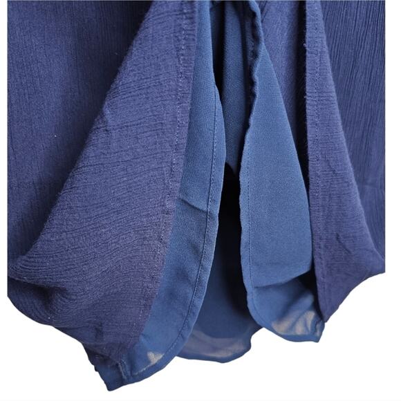 Naked Zebra Blue Lace and Lined Tank Top Large - Picture 3 of 7